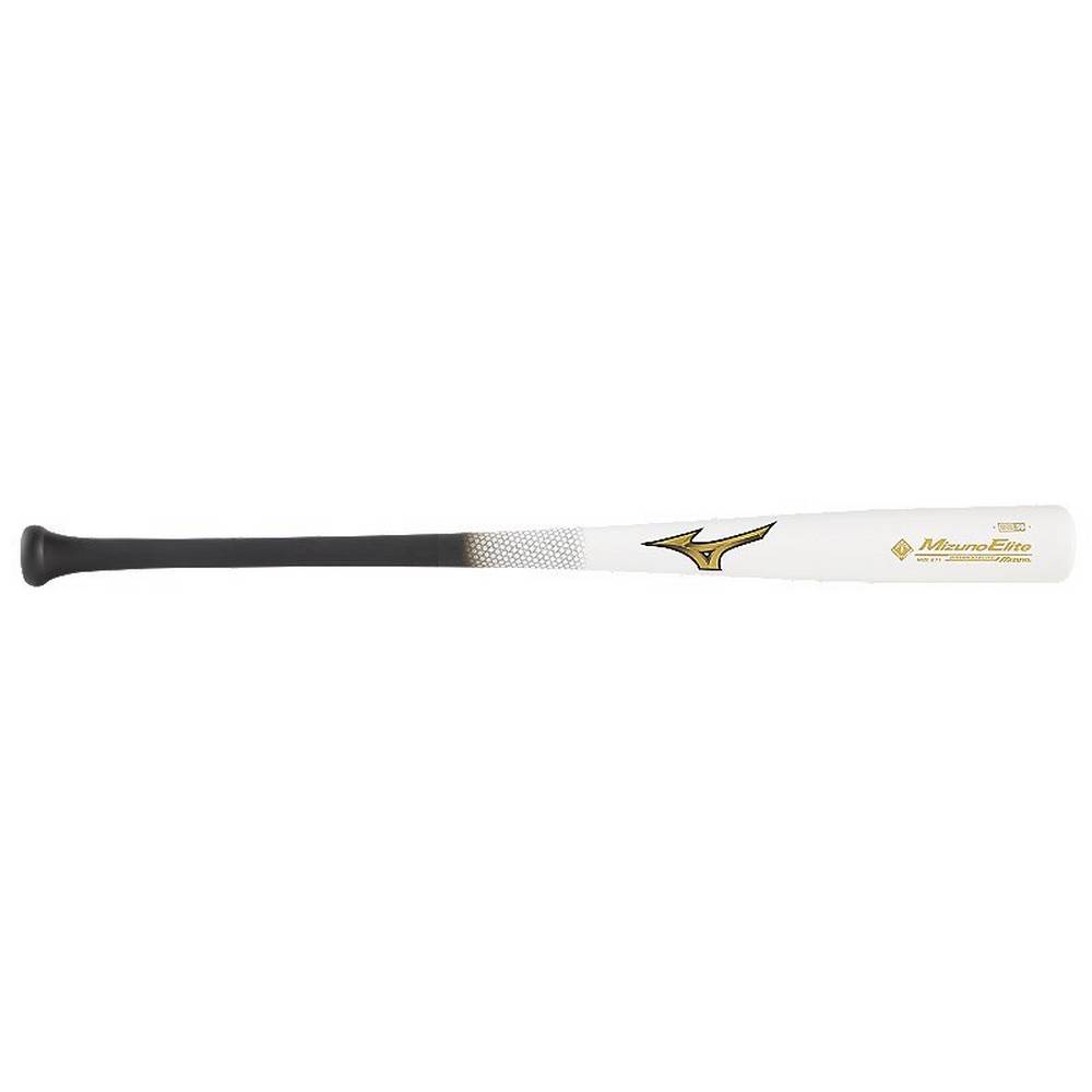 Mens Mizuno MZE 271 Bamboo Elite Wood Baseball Bat White/Black Philippines (SANUQY270)